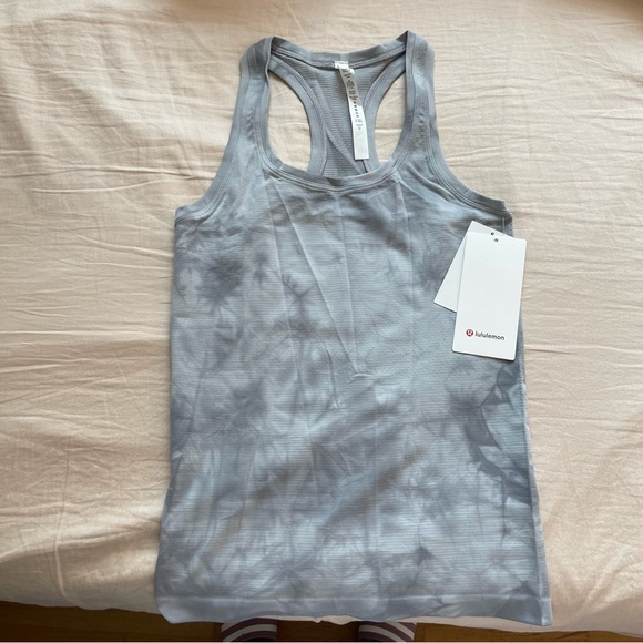 NWT Lululemon Swiftly Tech Racerback Tank Top 2.0 Marble Dye Rhino Grey - Picture 1 of 8